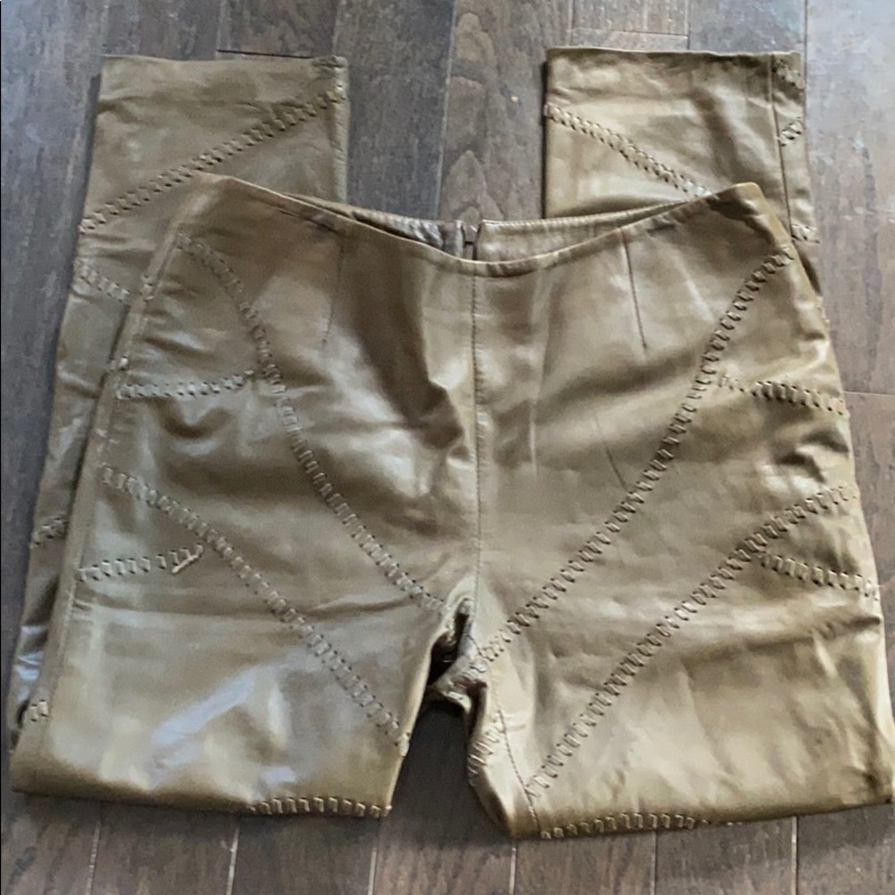 Gianfranco Ferre Italian Leather Pants, size 6-ish